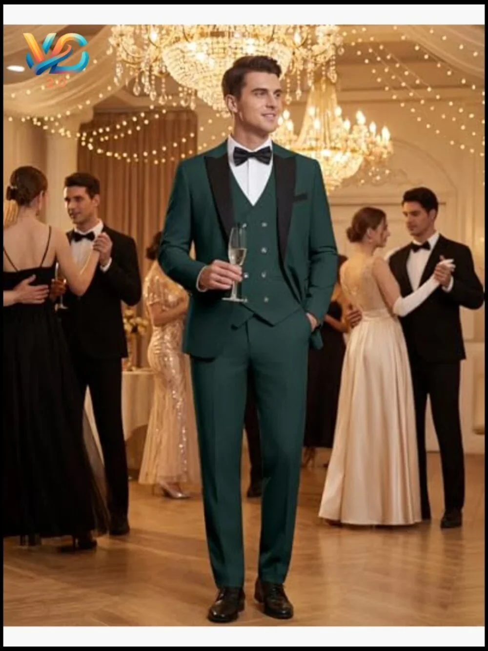 Slim Fit 3 Piece Tuxedo Suit Set Prom Wedding Party